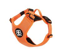 BullyBillows Arnés Activo Ligero para Perros con Asa | Arnés Premium con Forro Acolchado y Diseño Altamente Reflectante Apto para Todas Las Razas de Perros | Naranja | Extra Grande