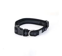 BullyBillows Collar para Perro Activo y Casual de Algodón y Malla | Ligero y Ajustable | Cómodo para Perros | Negro | Grande