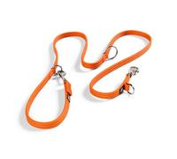 BullyBillows Correa de Perro de Doble Extremo, Correa Multifuncional para obediencia o Trabajo a Distancia, Longitud Media a Larga, Color Naranja