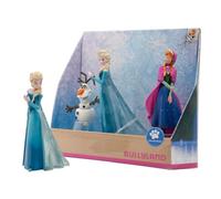 Bullyland 13446 - Juego de figuras Princesas Elsa, Anna y Olaf de Walt Disney La Reina del Hielo, fiel al detalle, ideal como figura de tarta y pequeño regalo para niños a partir de 3 años