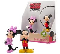 Bullyland 15083 - Juego de Figuras de Disney Mickey y Minnie en Caja de Regalo, 2 Piezas, Figuras pintadas a Mano, sin PVC, Regalo Ideal para niños y niñas para Jugar de fantasía