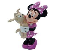 Bullyland 15329 - Figura de Juego, Walt Disney Minnie con Perro, Aprox. 7 cm de Altura, Figura Pintada a Mano, sin PVC, para Que los niños jueguen de Forma imaginativa
