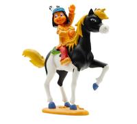 Bullyland 43355-Figura de Juego, Yakari en el pequeño Trueno, Aprox. 8 cm de Altura, Figura Pintada a Mano, sin PVC, para Que los niños jueguen de Forma imaginativa, Color Blanco (Bullyworld 43355)