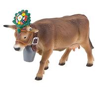 BULLYLAND 62615-Figura de Juego, la Vaca Alpina Darina, Aprox. 8,5 cm de Altura, Figura Pintada a Mano, sin PVC, para Que los niños jueguen con la imaginación, Multicolor (Bullyworld 62615)