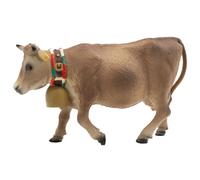 Bullyland 62633 - Figura de Juego, Vaca Alpina Lara, Aprox. 7 cm de Altura, Figura Pintada a Mano, sin PVC, para Que los niños jueguen de Forma imaginativa