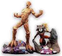 Bullyland Figuras Guardianes de la Galaxia Groot Rocket Baby Groot Pack Figuras Marvel Coleccionables 8-13 cm Regalo Niños Fans Marvel
