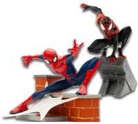 Bullyland Spider-Man + Miles Morales Figuras 12 cm - Set 2 Figuras Marvel Avengers - Pack Spiderman Peter Parker y Miles Morales Regalo Niño Juguete Coleccion