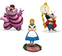 Bullyworld Alice im Wonderland - Juego de figuras de Alicia en el país de las maravillas, diseño de gato de sonrisa y conejo blanco
