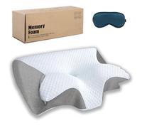 Bulnire 2-in-1 Ergonomic Neck Pillow, Dreamsleepz Pillow, Ergonomic Orthopaedic with Contoured Support for Sides, Sleep Fit Orthopaedic Design for Healthy Sleep (Grey)