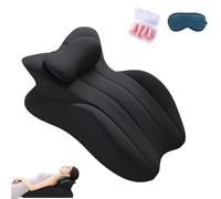 Bulnire Almohada Sweet Spot, Discreta Almohada De CuñA para Parejas, CojíN Sexual con PosicióN 27°, Almohada De CuñA De Espuma ViscoeláStica con Funda Lavable (Negro)