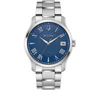 Bulova 96B386 - Reloj analógico de Cuarzo para Hombre con Correa de Acero Inoxidable, Azul, Pulsera