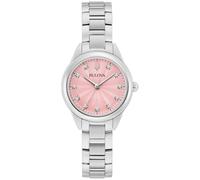 Bulova – Reloj analógico de cuarzo para mujer 96P249 – Correa de acero inoxidable, plata, pulsera