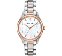 Bulova Reloj Analógico para Mujer de Cuarzo con Correa en Acero Inoxidable 98P183