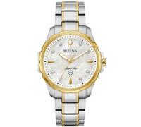 Bulova Reloj analógico automático para Mujer con Correa de Acero Inoxidable 98P227, Dorado, Pulsera
