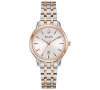 Bulova Reloj Analógico para Mujeres de Cuarzo con Correa en Acero Inoxidable 98M137