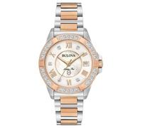 Bulova de las mujeres 32 mm bicolor Marino Star acero inoxidable y diamantes reloj de pulsera