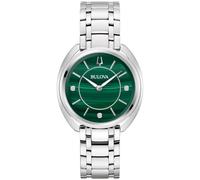 Bulova Diamante Duality de 2 manecillas para Mujer, 34 mm, Acero Inoxidable 96P256