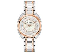 Bulova Dimonds 98P219 - Reloj de Pulsera para Mujer con Correa de Acero Inoxidable, diámetro de la Caja: 34 mm