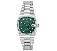 Bulova Esfera Verde Cuarzo Vestido Correa Acero Inox. Reloj 96B439 Hombre