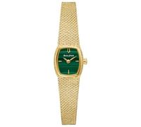 Bulova Goddess of Time 97L184 - Reloj de pulsera de malla dorada de malaquita verde, 17 mm