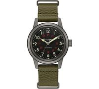 Bulova Reloj Militar para Hombre con Correa de Cuero Negro NATO 96A246