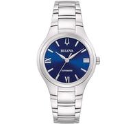 Bulova Lady Automatic Women's Watch, Blue 96L319, Steel Case and Bracelet