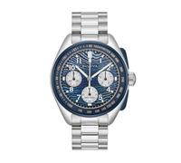 Bulova Lunar Pilot 98A329 - Reloj Hombre Cronógrafo Edición Limitada 43,5mm, High Precision Quartz 262kHz, Esfera Timascus Azul, Caja y Brazalete de Acero, Cristal Zafiro