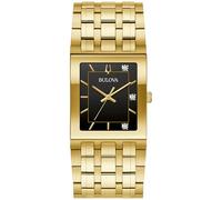 Bulova Marc Anthony 97D132 - Reloj de Pulsera para Hombre, diseño Moderno de Diamante de Color Dorado y Acero Inoxidable, Esfera Negra