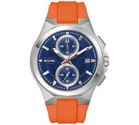 Bulova Marc Anthony - Reloj deportivo de cuarzo, acero inoxidable, cristal de zafiro, Anaranjado y azul, Moderno