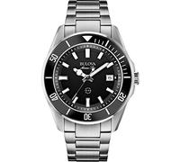 Bulova Marine Star 98B203 - Reloj de Pulsera de Diseño para Hombre - Resistente al Agua - Acero Inoxidable - Esfera Negra