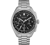 Bulova Piloto Lunar 96B258 - Reloj de Pulsera de diseño para Hombre - Función de cronógrafo - Acero Inoxidable - Esfera Negra