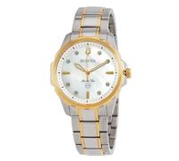 Bulova Reloj analógico automático para Mujer con Correa de Acero Inoxidable 98P227, Dorado, Pulsera