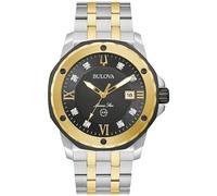 Bulova Reloj analógico para Hombre con Correa de Acero Inoxidable 98D175, Multicolor, Clásico