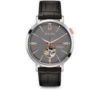 Bulova Reloj Analógico para Hombres de Automático con Correa en Cuero 98A187