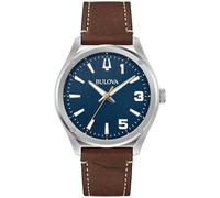 Bulova Reloj Analógico para Hombres de Cuarzo japonés con Correa en Cuero 96A313