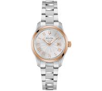 Bulova Reloj Analógico para Mujeres de Cuarzo japonés con Correa en Acero Inoxidable 98M136