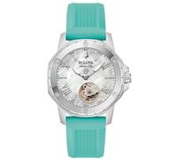 Bulova 96L325 Marine Star Automático 35mm 10ATM Automática Unisex Blanco, nác...