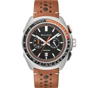 Bulova Reloj cronógrafo de Cuarzo para Hombre con Correa de Cuero 98B427, marrón, Moderno