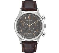 Bulova Reloj Cronógrafo para Hombres de Cuarzo con Correa en Cuero 96B356
