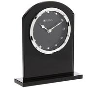 Bulova Reloj de Escritorio de Cristal de ébano, Negro