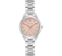 Bulova Reloj mujer 96P254 Sutton Lady Petite acero rosa diamantes, Rosa, Pulsera