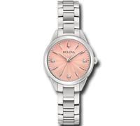 Bulova Reloj mujer 96P254 Sutton Lady Petite acero rosa diamantes, Rosa, Pulsera
