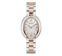 Bulova Reloj mujer 98L322 Rubaiyat acero bicolor solo tiempo, plateado, Pulsera