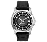Bulova Reloj Precisionist con Esfera Negra y Correa de Cuero para Hombre, Negro, Talla única, Precisionista