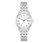 Bulova Reloj Sutton Slim Lady Mujer Acero 31 mm Cuarzo Blanco | Ref. 96M174