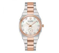 Bulova Surveyor Mother-of-Pearl Time-Only Women's Watch with Diamonds 98P221