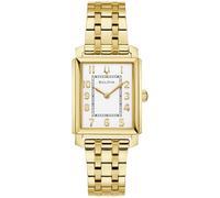 Bulova Sutton 97L186 - Reloj de pulsera con esfera blanca y tono dorado, 25 mm