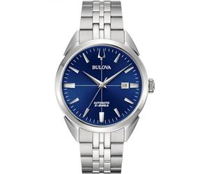 Bulova Sutton Automatic Men's Watch, Blue 96B425, Steel Case and Pulsera, Clásico, Clásico
