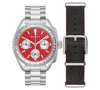 Bulova Reloj Cronógrafo para para Hombre de Cuarzo con Correa en Rojo 96K115