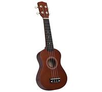 Bulufree Kit para Principiantes de Ukelele Soprano con Bolsa, Escala Musical, 2 púas, Ukelele de 21"para niños, Madera Oscura